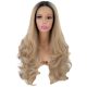 150 Density Lace Wig Heat Resistant Fiber Hair Ombre Bonde Long Curly Wavy Synthetic Lace Front Wig 3